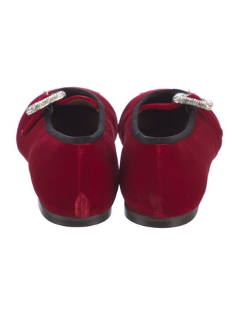 Giuseppe Zanotti Velvet Crystal Embellishments Loafers