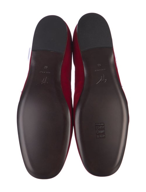Giuseppe Zanotti Velvet Crystal Embellishments Loafers