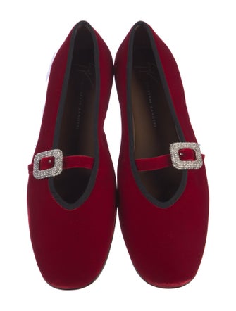 Giuseppe Zanotti Velvet Crystal Embellishments Loafers