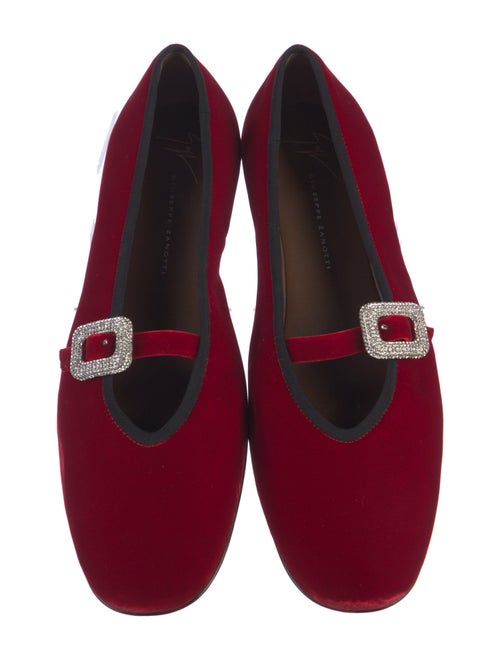 Giuseppe Zanotti Velvet Crystal Embellishments Loafers
