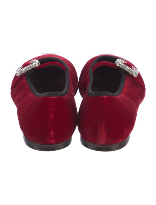 Giuseppe Zanotti Velvet Crystal Embellishments Loafers