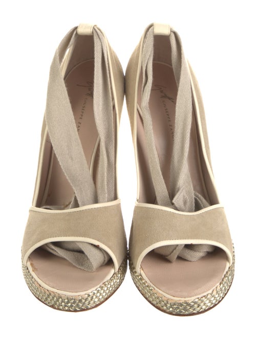 Giuseppe Zanotti Suede Braided Accents Espadrilles