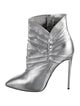 Giuseppe Zanotti Leather Pleated Accents Boots