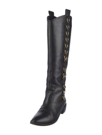Giuseppe Zanotti Leather Riding Boots