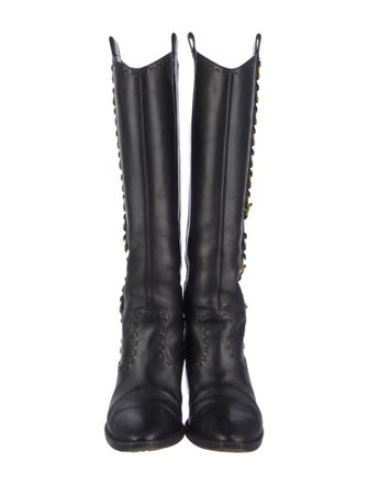 Giuseppe Zanotti Leather Riding Boots