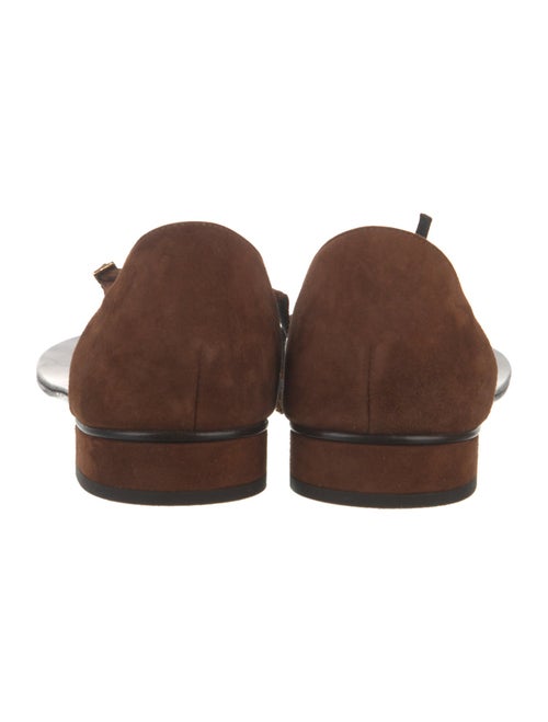 Giuseppe Zanotti Suede Crystal Embellishments T-Strap Sandals