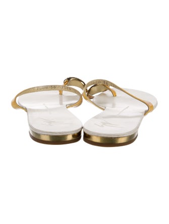 Giuseppe Zanotti Leather Crystal Embellishments Slides