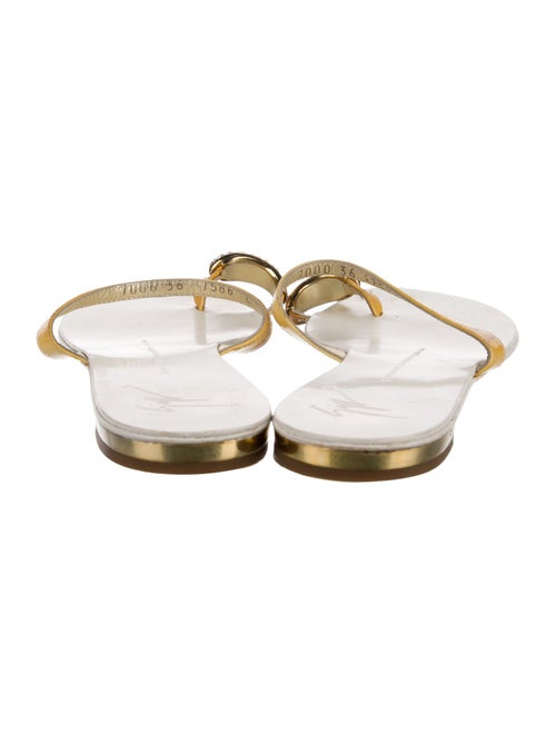 Giuseppe Zanotti Leather Crystal Embellishments Slides