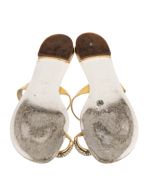 Giuseppe Zanotti Leather Crystal Embellishments Slides