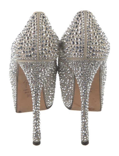 Giuseppe Zanotti Suede Crystal Embellishments Pumps