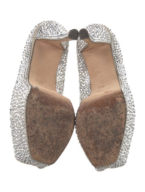 Giuseppe Zanotti Suede Crystal Embellishments Pumps