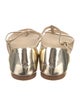 Giuseppe Zanotti Leather Crystal Embellishments T-Strap Sandals