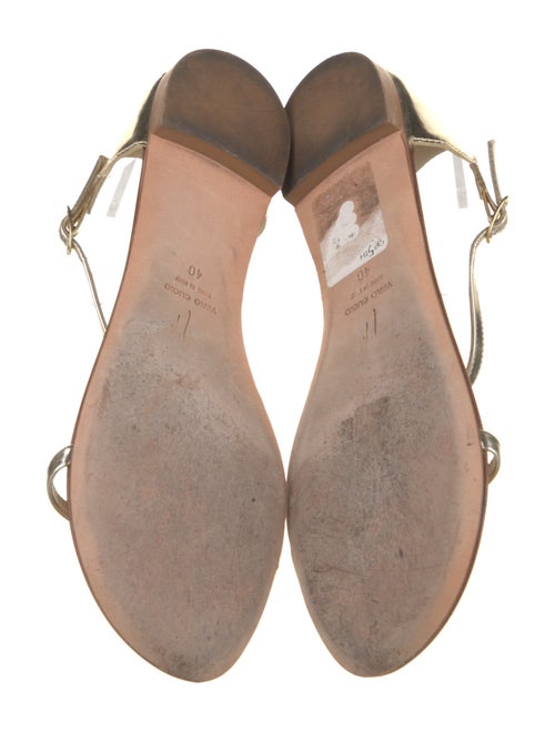 Giuseppe Zanotti Leather Crystal Embellishments T-Strap Sandals