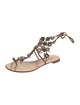 Giuseppe Zanotti Leather Chain-Link Accents Gladiator Sandals