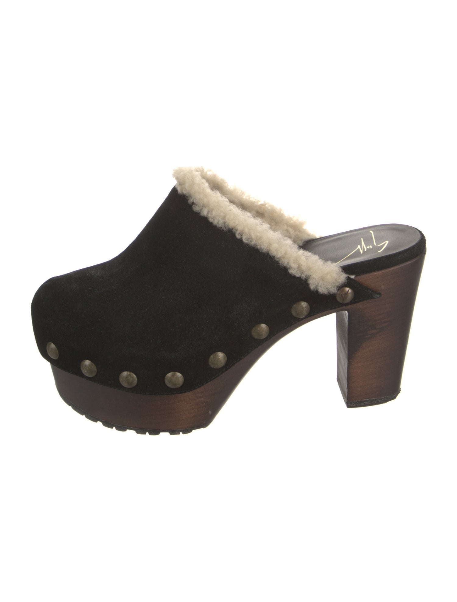 Giuseppe Zanotti Suede Studded Accents Mules