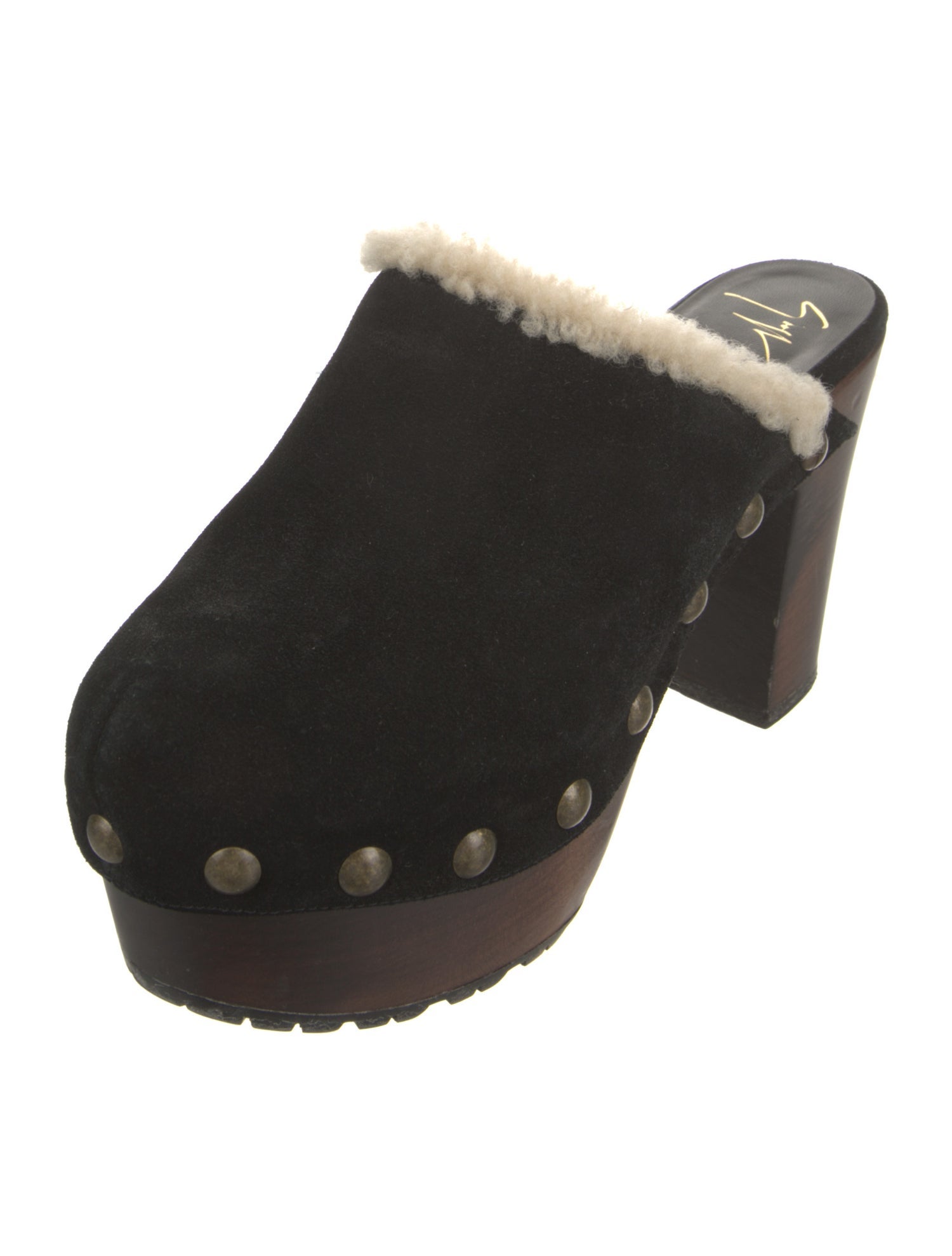 Giuseppe Zanotti Suede Studded Accents Mules