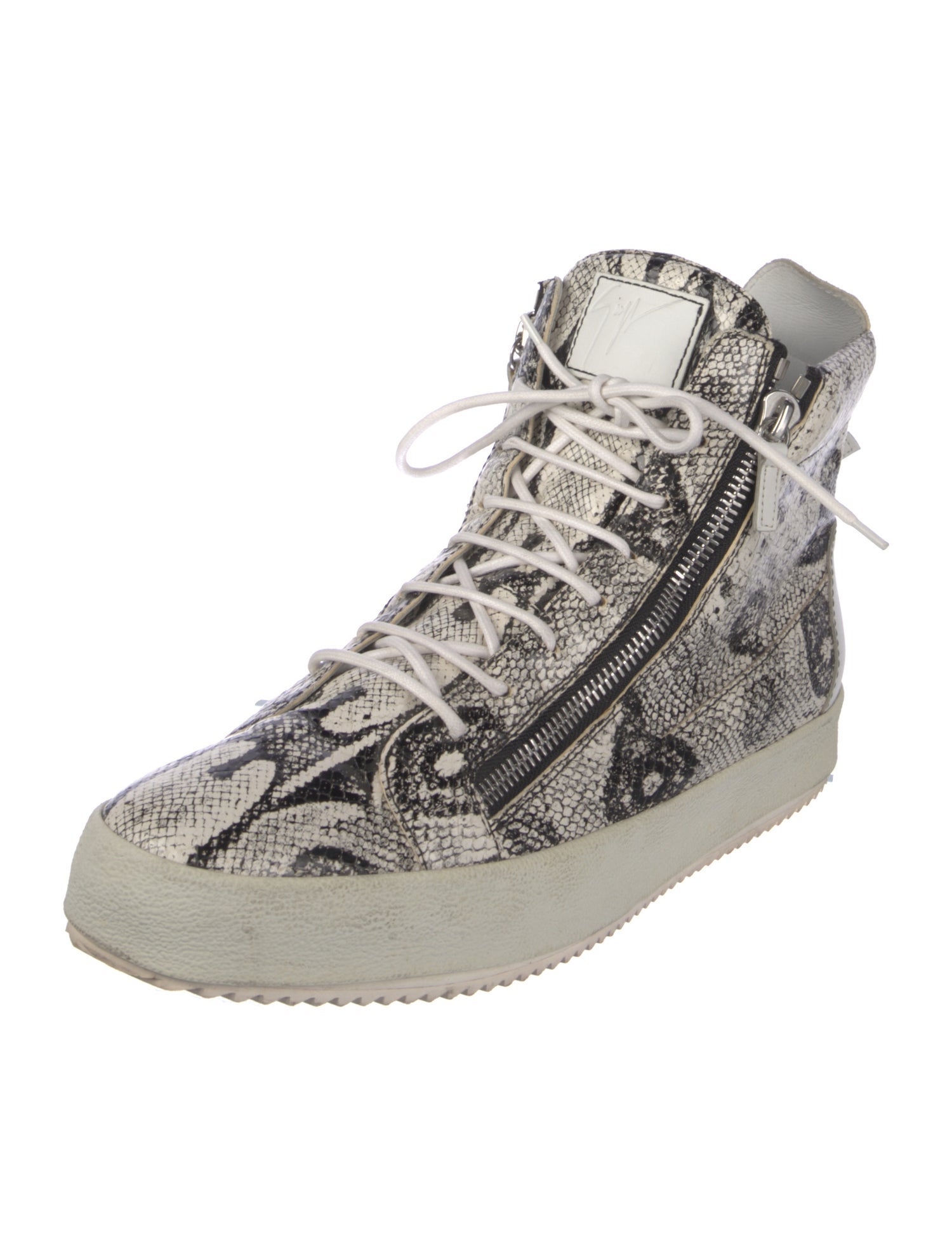 Giuseppe Zanotti Embossed Leather Printed Sneakers