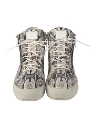 Giuseppe Zanotti Embossed Leather Printed Sneakers