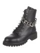 Giuseppe Zanotti Leather Chain-Link Accents Combat Boots