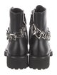 Giuseppe Zanotti Leather Chain-Link Accents Combat Boots