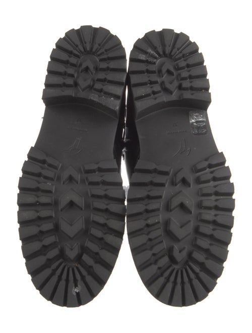 Giuseppe Zanotti Leather Chain-Link Accents Combat Boots