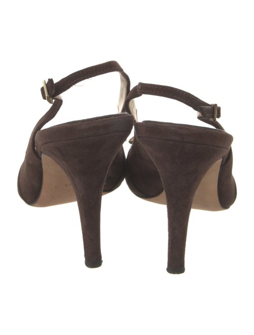 Giuseppe Zanotti Leather Crystal Embellishments Slingback Sandals