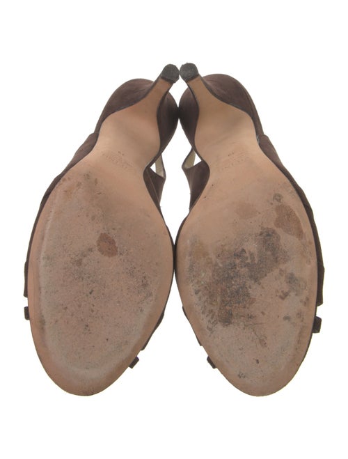 Giuseppe Zanotti Leather Crystal Embellishments Slingback Sandals