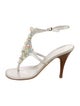 Giuseppe Zanotti Leather Beaded Accents Sandals