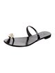 Giuseppe Zanotti Patent Leather Crystal Embellishments Slides