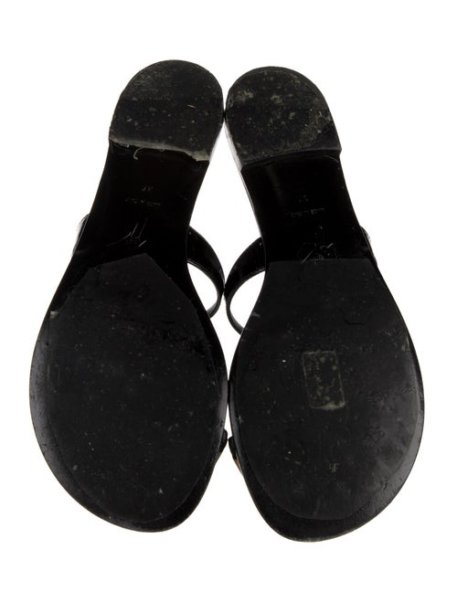 Giuseppe Zanotti Patent Leather Crystal Embellishments Slides