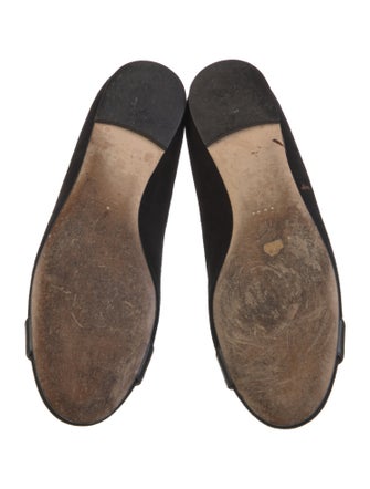 Giuseppe Zanotti Suede Crystal Embellishments Ballet Flats