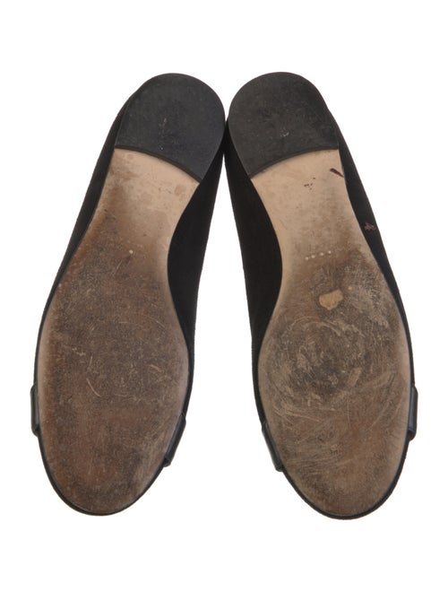 Giuseppe Zanotti Suede Crystal Embellishments Ballet Flats