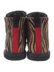 Giuseppe Zanotti Leather Animal Print Lace-Up Boots