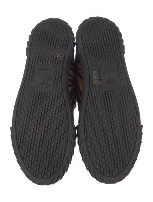 Giuseppe Zanotti Leather Animal Print Lace-Up Boots