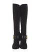 Giuseppe Zanotti Suede Leather Trim Embellishment Boots
