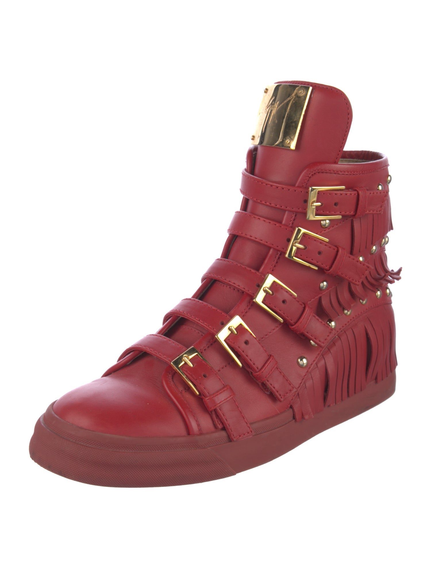 Giuseppe Zanotti Leather Studded Accents Sneakers