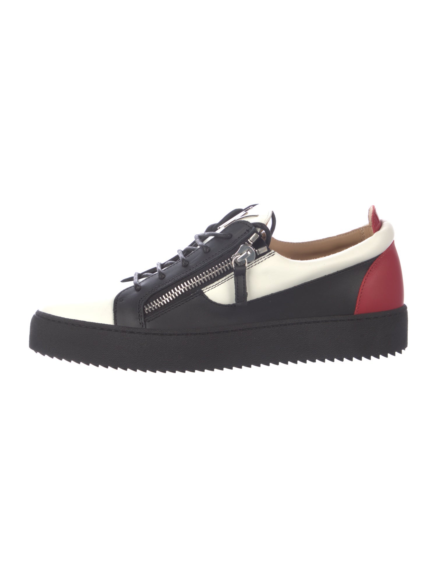 Giuseppe Zanotti Leather Colorblock Pattern Sneakers