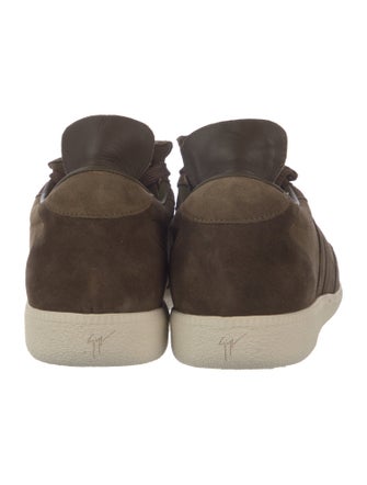 Giuseppe Zanotti Suede Colorblock Pattern Sneakers