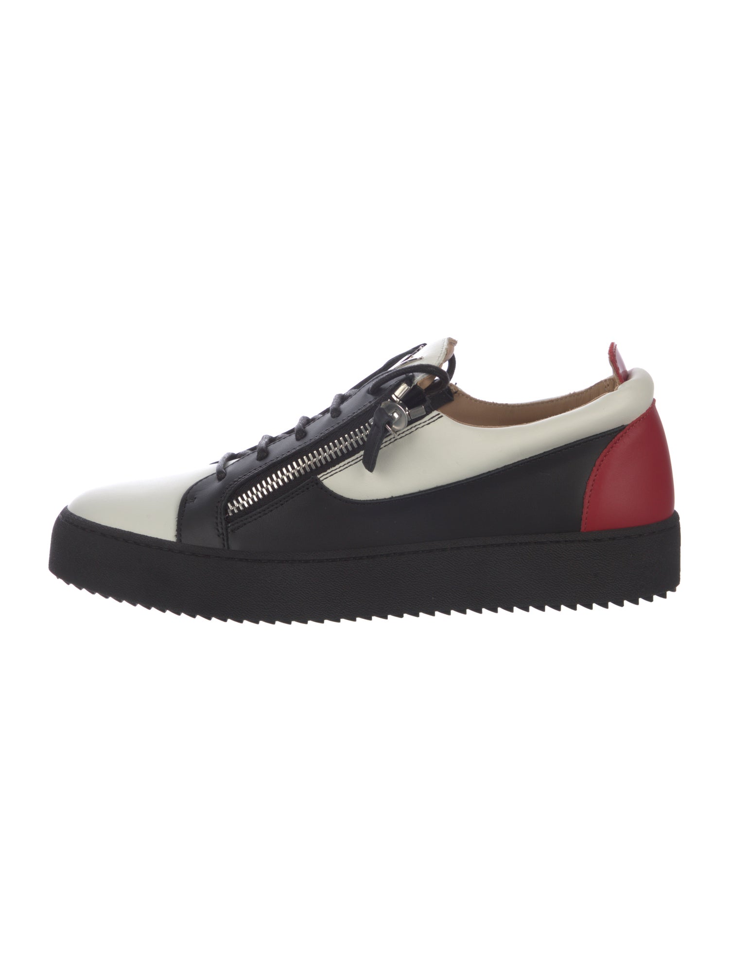 Giuseppe Zanotti Leather Colorblock Pattern Sneakers
