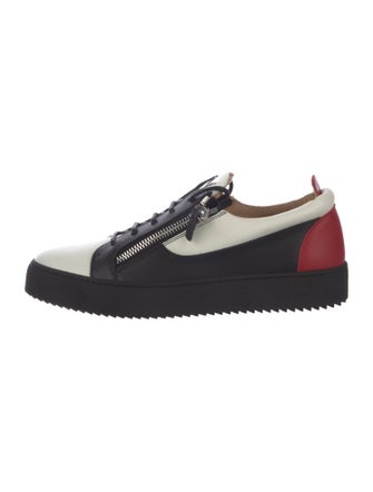 Giuseppe Zanotti Leather Colorblock Pattern Sneakers
