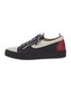 Giuseppe Zanotti Leather Colorblock Pattern Sneakers