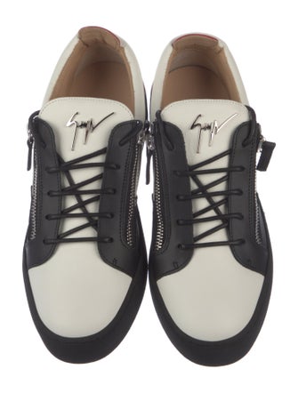 Giuseppe Zanotti Leather Colorblock Pattern Sneakers