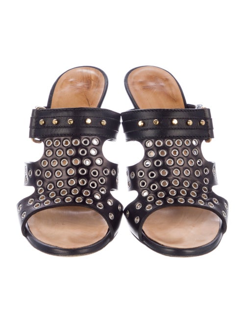 Giuseppe Zanotti Leather Studded Accents Slides