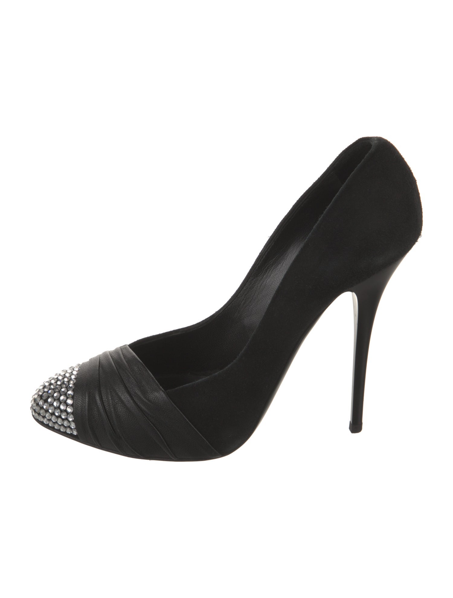 Giuseppe Zanotti Suede Crystal Embellishments Pumps