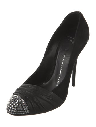 Giuseppe Zanotti Suede Crystal Embellishments Pumps