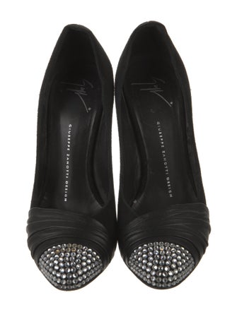 Giuseppe Zanotti Suede Crystal Embellishments Pumps