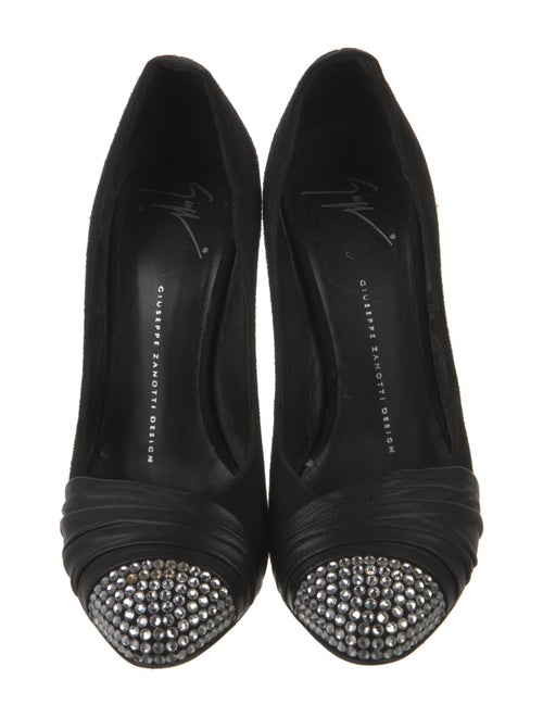 Giuseppe Zanotti Suede Crystal Embellishments Pumps