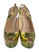 Giuseppe Zanotti Patent Leather Animal Print Slingback Pumps