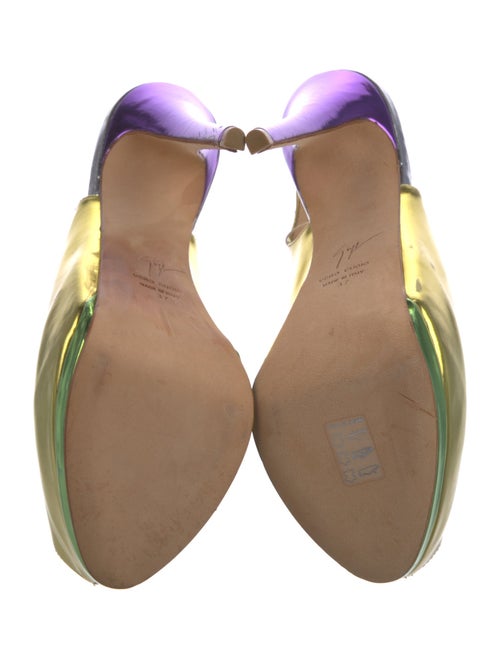 Giuseppe Zanotti Patent Leather Animal Print Slingback Pumps