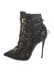 Giuseppe Zanotti Leather Studded Accents Lace-Up Boots